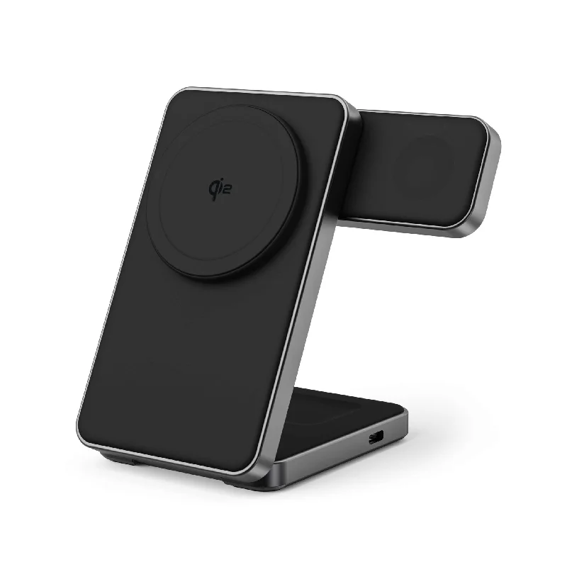 3-in-1 Foldable Qi2 Wireless Charger,Black