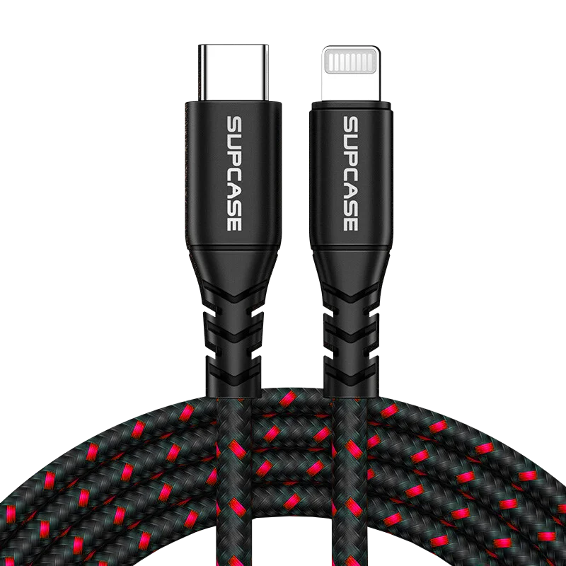 5 ft USB-C Fast Charge Lightning Cable for Apple Devices-Red