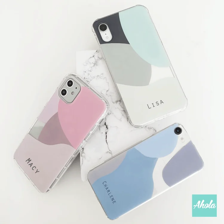 【Abstract Shapes】Soft TPU transparent phone case  抽象形狀名字透明電話軟殼