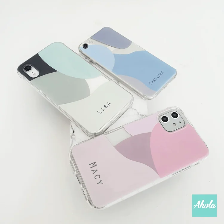 【Abstract Shapes】Soft TPU transparent phone case  抽象形狀名字透明電話軟殼