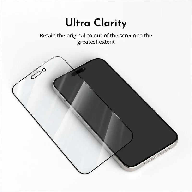 iPhone 12-14 Series Anti Blue Light Tempered Glass Screen Protector with Phone Stand Installation Tool