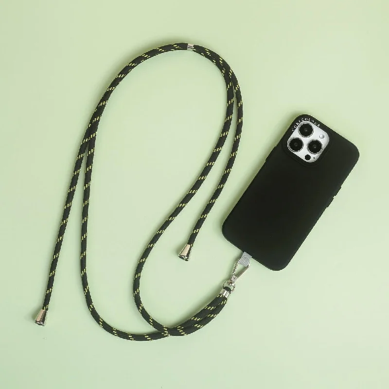 Black Green Phone Strap with Strap Card