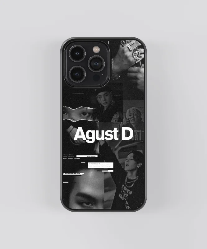 BTS Agust D K-Pop Glass Phone Case Cover