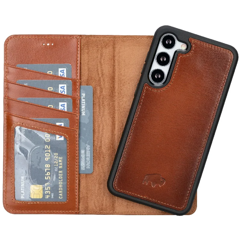 Carson Samsung Galaxy S23 Plus Wallet Case, Burnished Tan