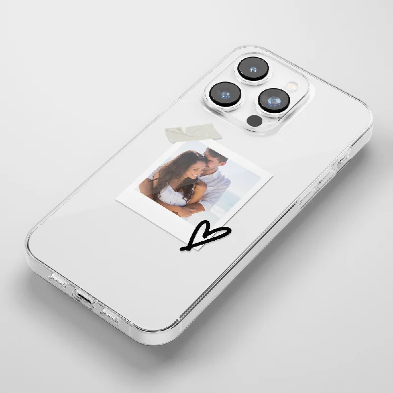 Clear Personalised Polaroid Partner Phone Case - Upload Your Photo