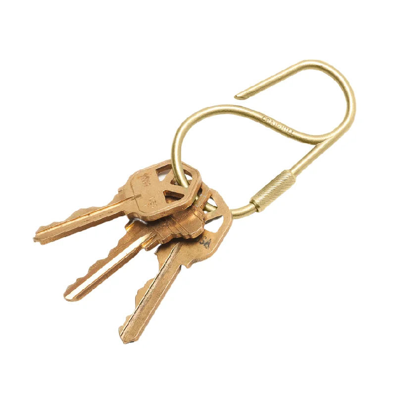 Offset Keyring Brass