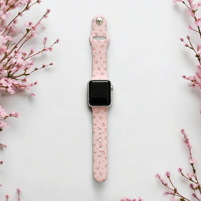 Ditsy Floral Pink Apple Watch Strap