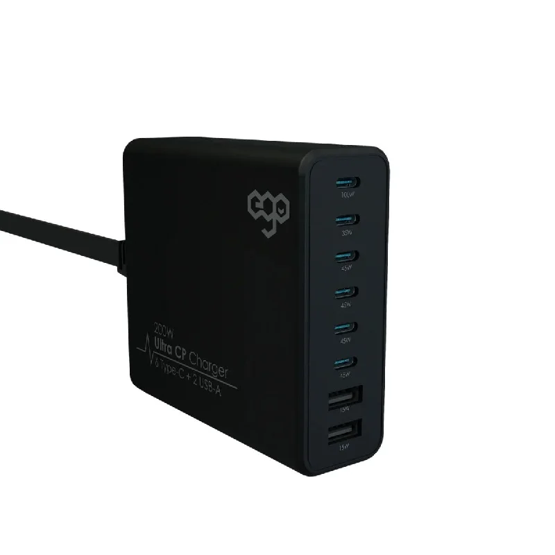 EGO 200W Ultra CP 8USB GaN Charger