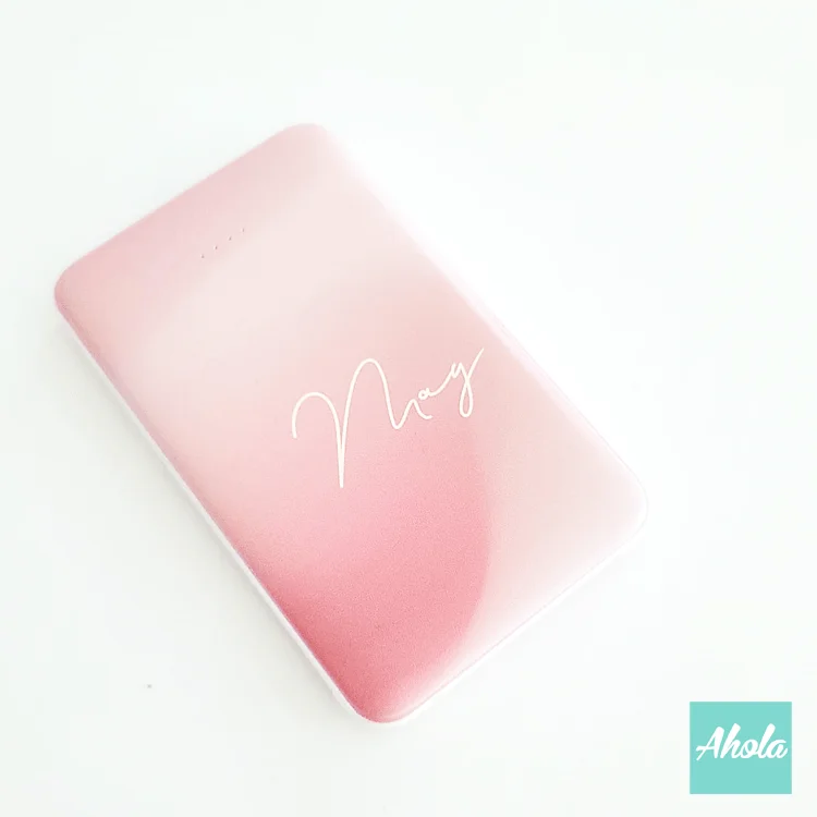 【French Pink】Portable Power Bank with built-in wire 法國粉色內置線便攜式差電器