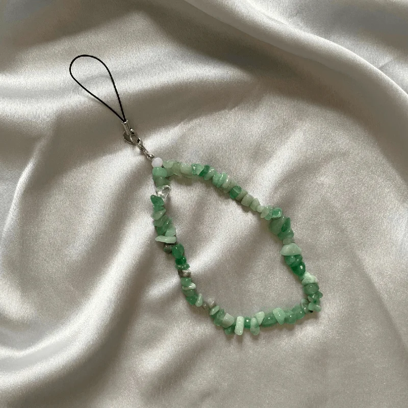 Green Crystal Phone Charm