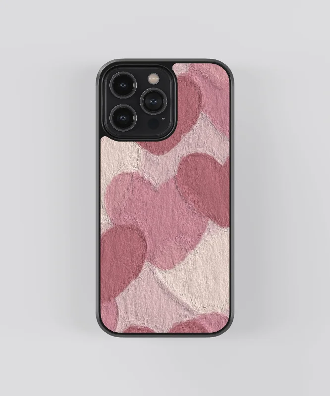 Hearts Aesthetic Glass Phone Case Cover