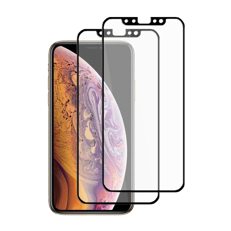 3D Glass Screen Protector for iPhone 6.5 inch 2018 and 2019 (2 Pack) -Clear