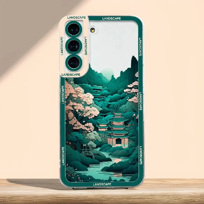 Japanese Landscape Pattern Soft Case - Samsung