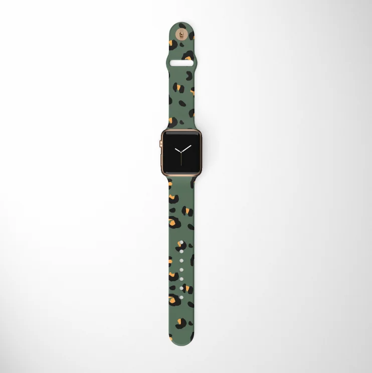 Khaki Leopard Apple Watch Strap