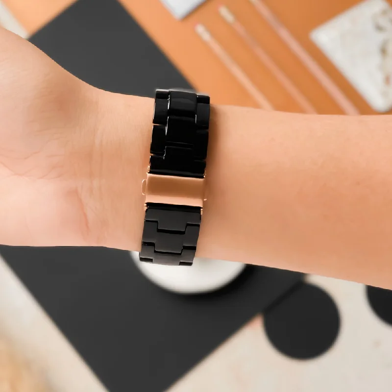 Luxe Black Apple Watch Strap