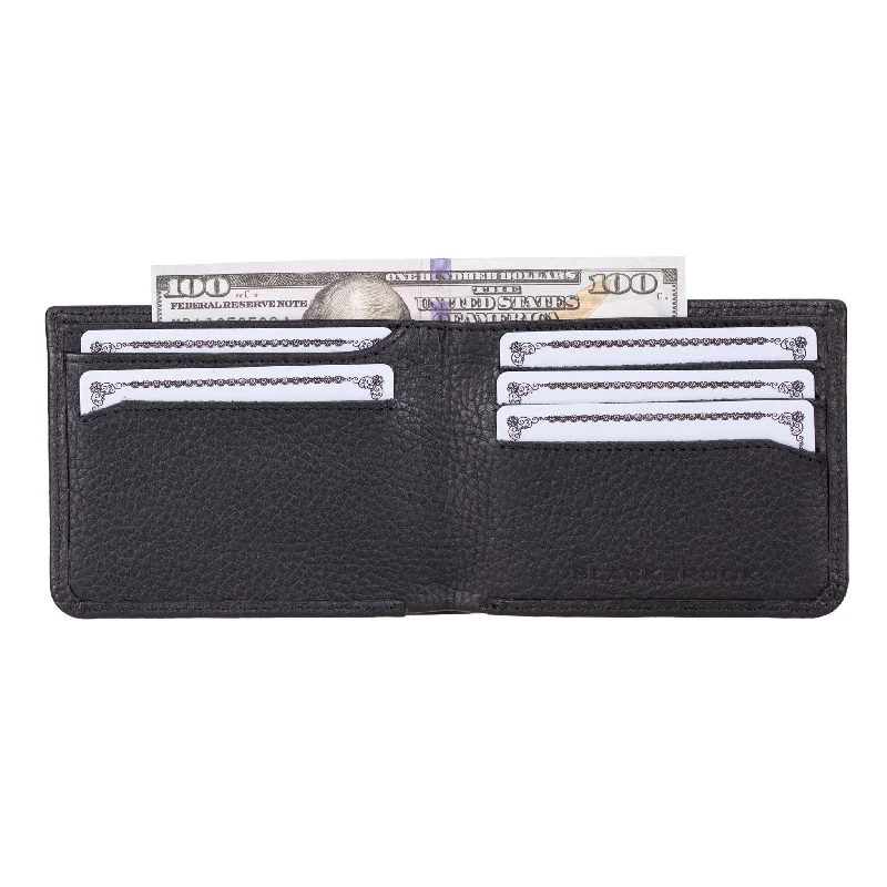 Merlin Bi-Fold Wallet, Pebble Black