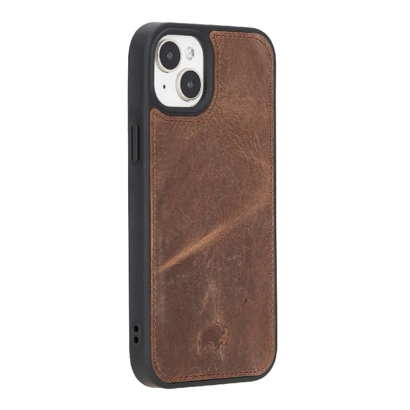 Modern York iPhone 15 Plus Case, Distressed Coffee