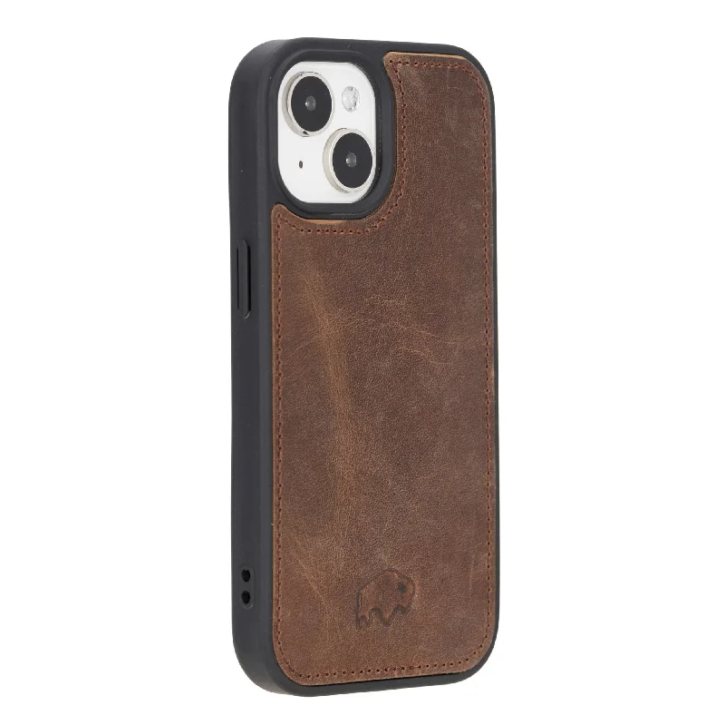 Modern York iPhone 15 Case, Distressed Coffee