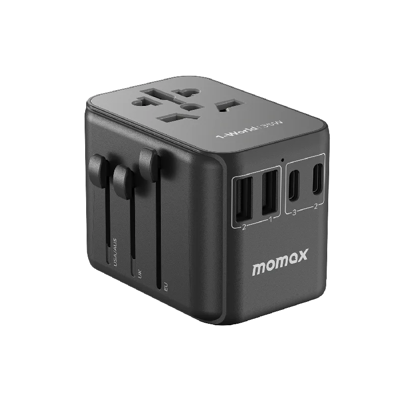 1-World PD35W 5 ports + AC Travel Adapter