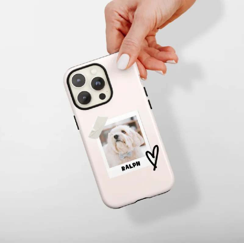 Personalised Polaroid Dog Phone Case - Upload Your Photo