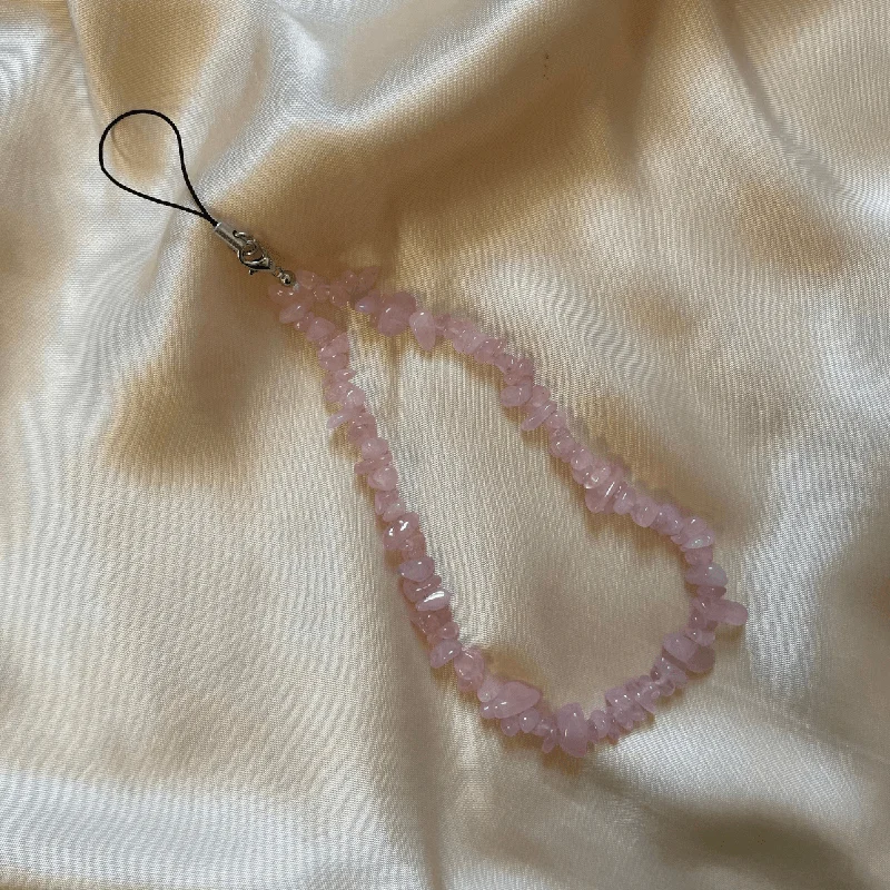 Pink Crystal Phone Charm