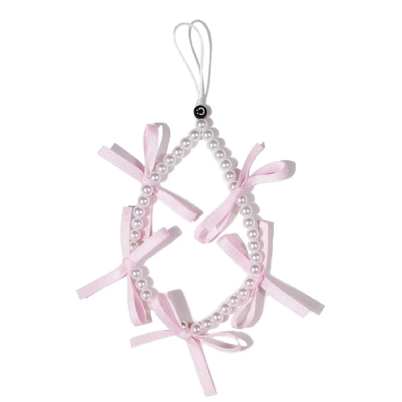 Pink Ribbon Bow Phone Charm