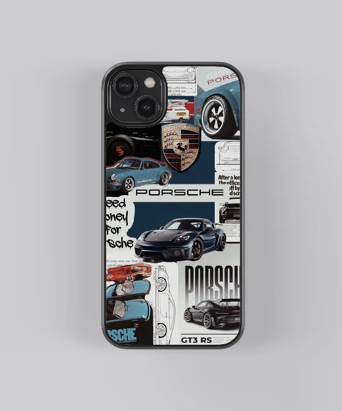 Porsche Aesthetic Pop Culture Glass Phone Case