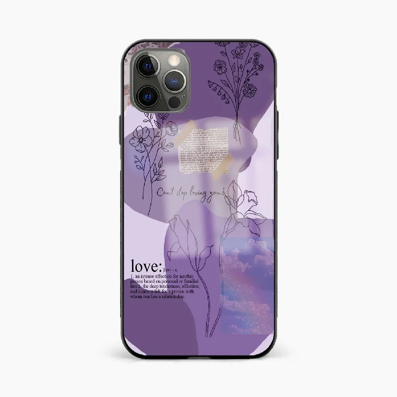 Purple Floral (For Her) Glass Phone Case Cover