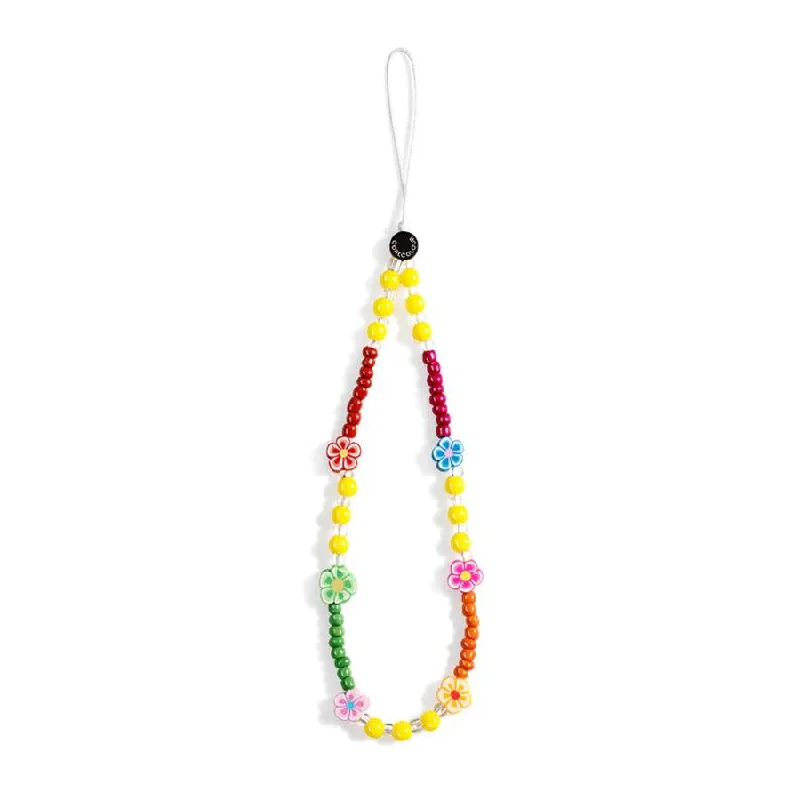 Rainbow Flower Phone Charm