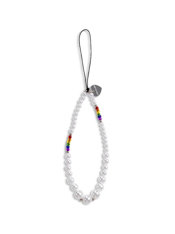 Rainbow Pearls Phone Charm