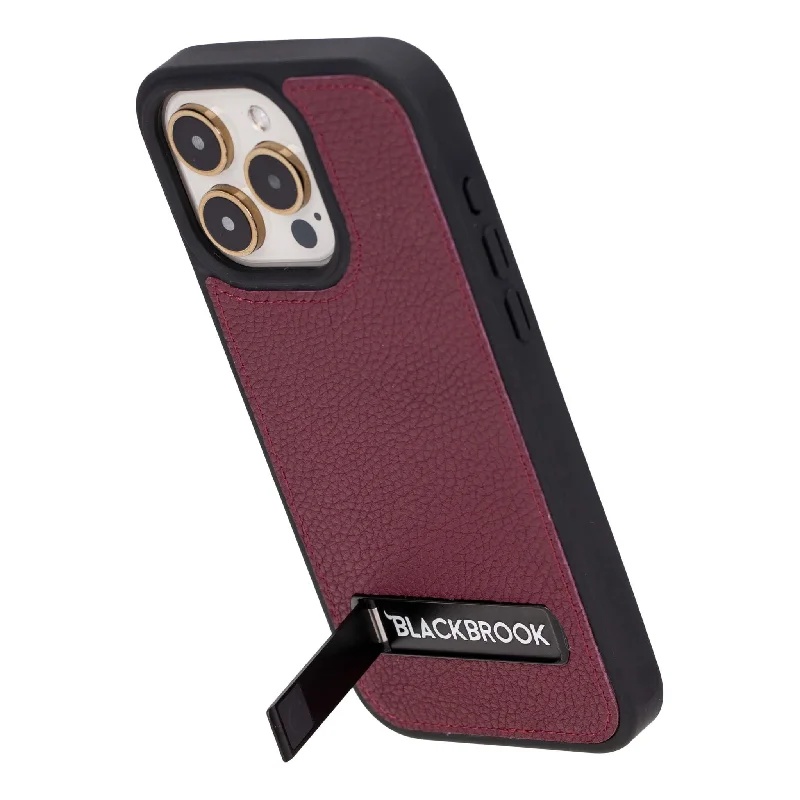 Reed iPhone 15 Pro Max Snap-On with Stand Case, Bordeaux