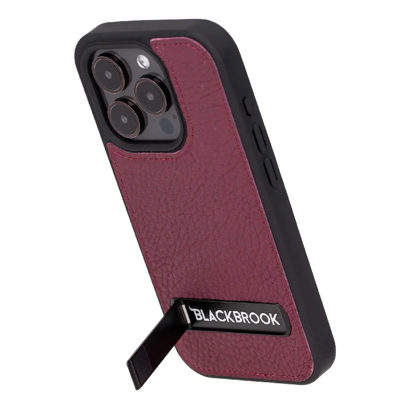 Reed iPhone 15 PRO Snap-On with Stand Case, Bordeaux