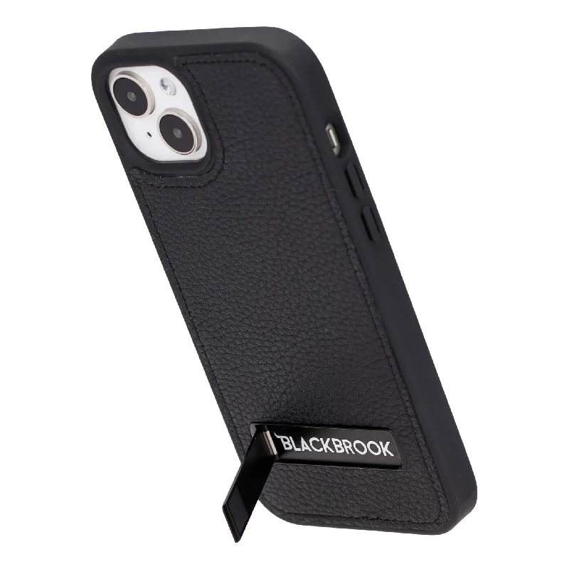 Reed iPhone 15 Plus Snap-On with Stand Case, Pebble Black