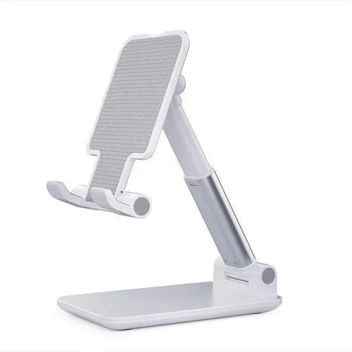 White Foldable Stand - For Most Phones and Tablets