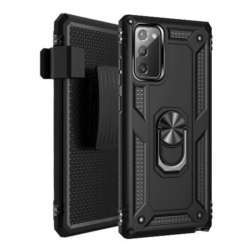 Black Military Kickstand Series Case - Samsung Galaxy Note20 (2020)