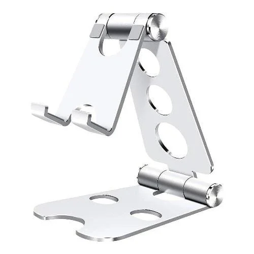 Silver Foldable Stand - For Most Phones and Tablets