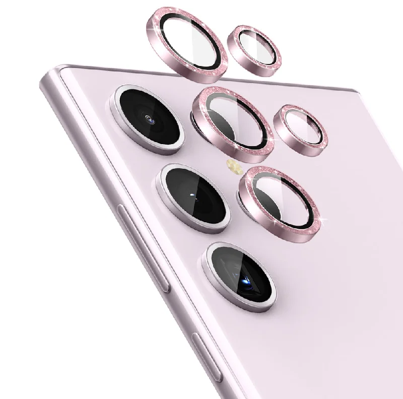 Tempered Glass Camera Lens Protector  for Galaxy S23 Ultra-Glimmer Pink