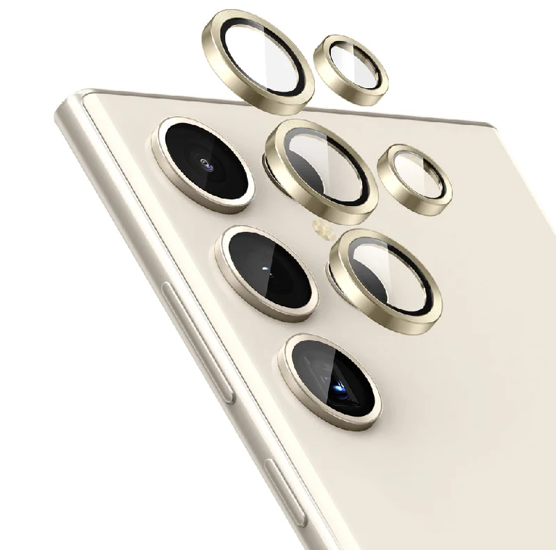 Tempered Glass Camera Lens Protector  for Galaxy S23 Ultra-Gold