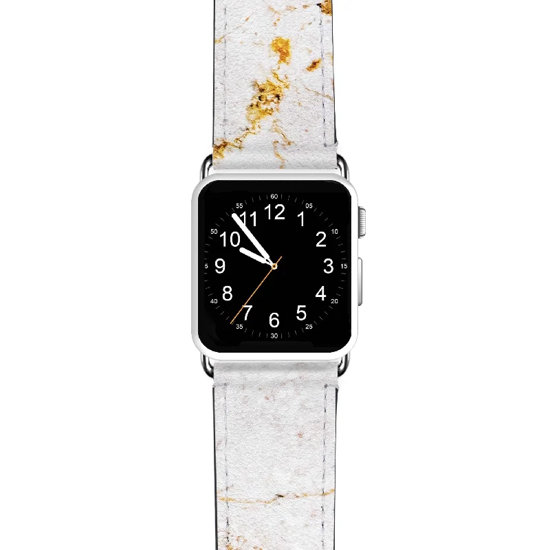 White And Gold Marble APPLE WATCH 手錶帶