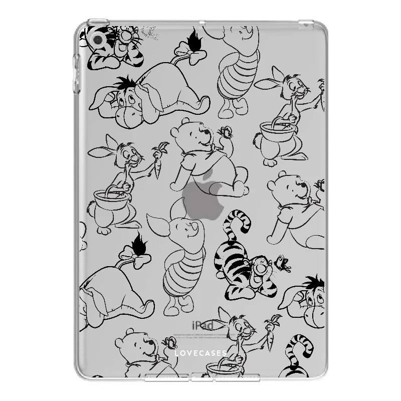 Black Winnie & Friends iPad Case