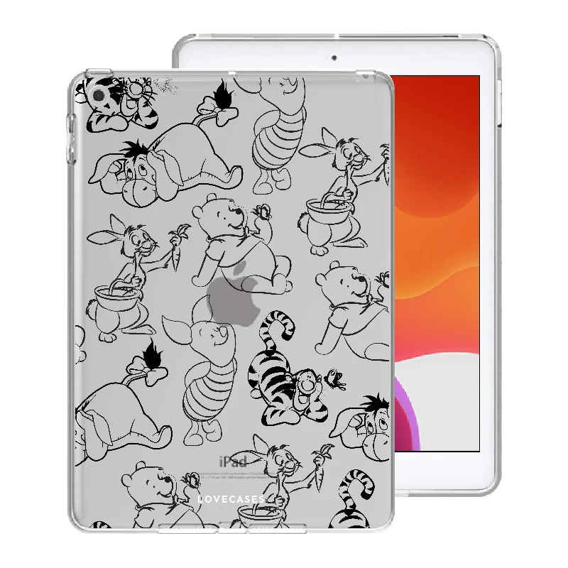 Black Winnie & Friends iPad Case