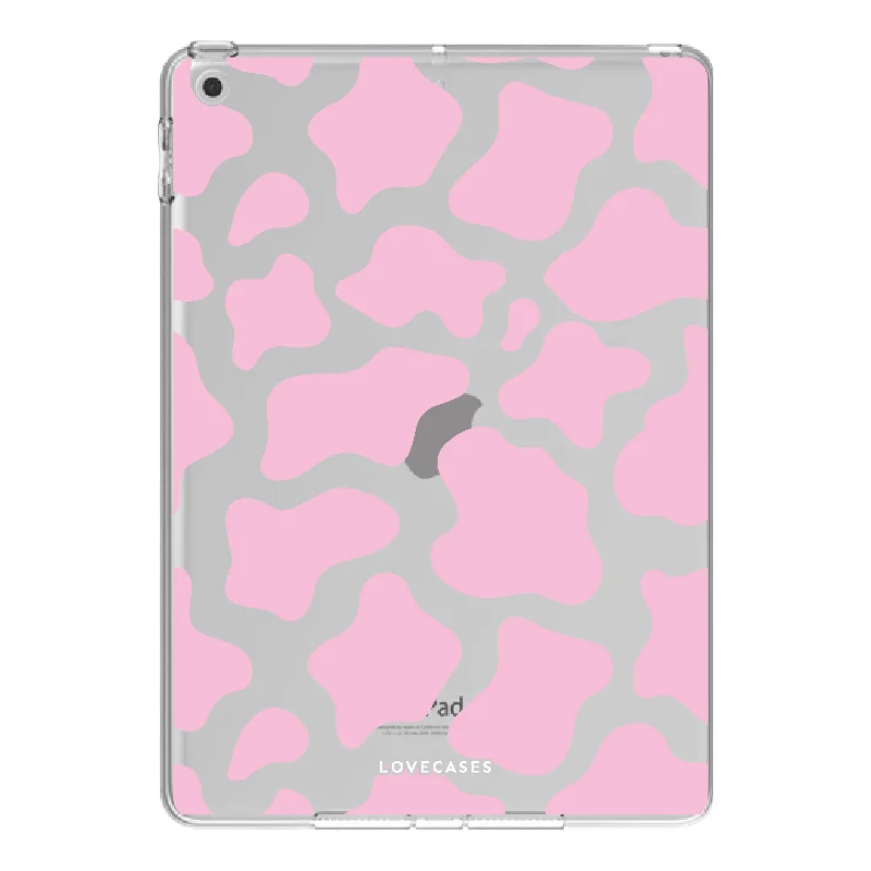 Pastel Pink Cow Print iPad Case